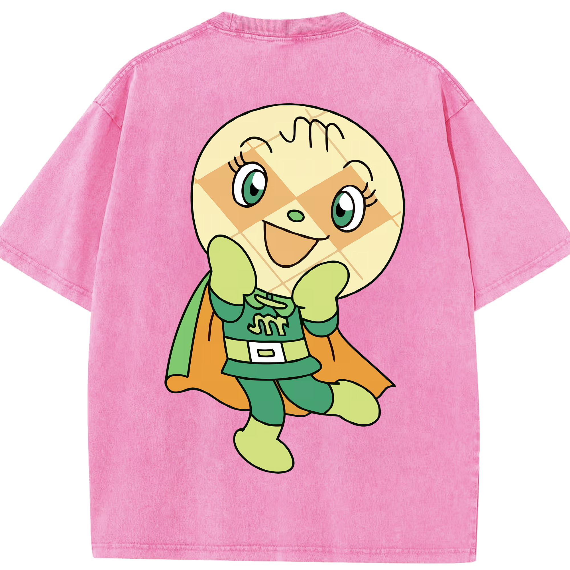 （画像用） アンパンマン Anpanman 綿100% ヴィンテージ風 半袖Tシャツ（背面プリント）
